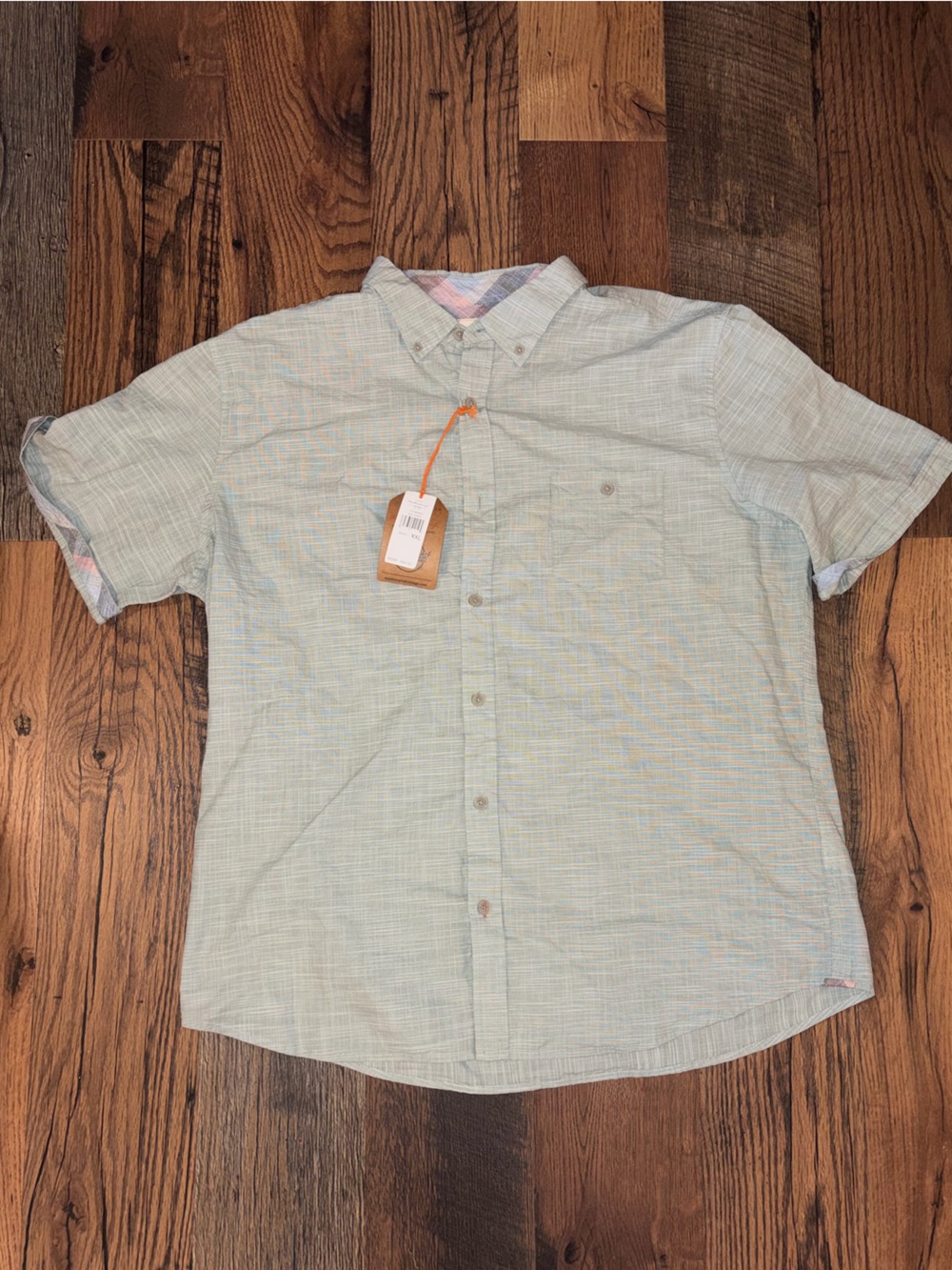 Men's Lightweight Button-Up Shirt - Light blue